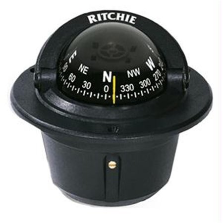 RITCHIE COMPASS Ritchie Compass F-50 Flush Mount Explorer  - Black F-50